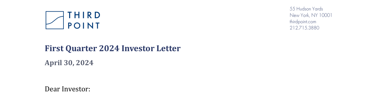 Third Point Q1 2024 Investor Letter