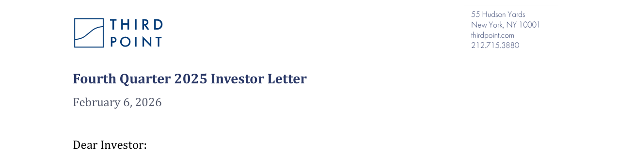 Third Point Q4 2025 Investor Letter